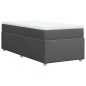 vidaXL Boxspringbett mit Matratze Dunkelgrau 100x200 cm Stoff vidaXL Boxspringbett mit Matratze Dunkelgrau 100x200 cm Stoff