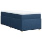 vidaXL Boxspringbett mit Matratze Blau 100x200 cm Stoff vidaXL Boxspringbett mit Matratze Blau 100x200 cm Stoff