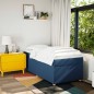 vidaXL Boxspringbett mit Matratze Blau 100x200 cm Stoff vidaXL Boxspringbett mit Matratze Blau 100x200 cm Stoff