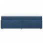 vidaXL Boxspringbett mit Matratze Blau 100x200 cm Stoff vidaXL Boxspringbett mit Matratze Blau 100x200 cm Stoff