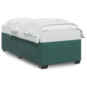 vidaXL Bettgestell Dunkelgrün 90x190 cm Samt
