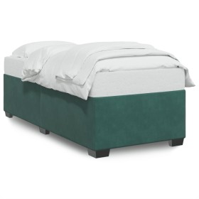 vidaXL Bettgestell Dunkelgrün 90x200 cm Samt