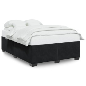 vidaXL Bettgestell Schwarz 140x190 cm Samt
