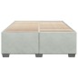 vidaXL Bettgestell ohne Matratze Hellgrau 140x190 cm Samt vidaXL Bettgestell ohne Matratze Hellgrau 140x190 cm Samt