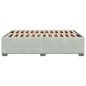 vidaXL Bettgestell ohne Matratze Hellgrau 140x190 cm Samt vidaXL Bettgestell ohne Matratze Hellgrau 140x190 cm Samt