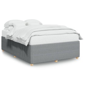 vidaXL Bettgestell ohne Matratze Hellgrau 140x200 cm Stoff
