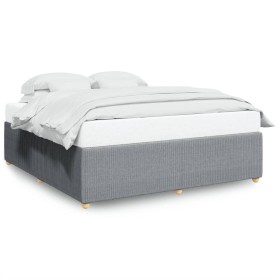 vidaXL Bettgestell ohne Matratze Hellgrau 180x200 cm Stoff