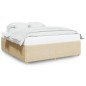 vidaXL Bettgestell ohne Matratze Creme 180x200 cm Stoff vidaXL Bettgestell ohne Matratze Creme 180x200 cm Stoff