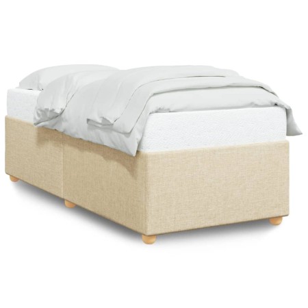 vidaXL Bettgestell Creme 80x200 cm Stoff