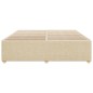 vidaXL Bettgestell ohne Matratze Creme 200x200 cm Stoff vidaXL Bettgestell ohne Matratze Creme 200x200 cm Stoff
