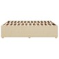 vidaXL Bettgestell ohne Matratze Creme 140x190 cm Stoff vidaXL Bettgestell ohne Matratze Creme 140x190 cm Stoff