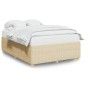 vidaXL Bettgestell ohne Matratze Creme 160x200 cm Stoff vidaXL Bettgestell ohne Matratze Creme 160x200 cm Stoff