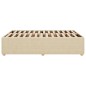 vidaXL Bettgestell ohne Matratze Creme 160x200 cm Stoff vidaXL Bettgestell ohne Matratze Creme 160x200 cm Stoff