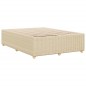 vidaXL Bettgestell ohne Matratze Creme 160x200 cm Stoff vidaXL Bettgestell ohne Matratze Creme 160x200 cm Stoff