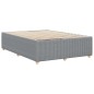 vidaXL Bettgestell ohne Matratze Hellgrau 160x200 cm Stoff vidaXL Bettgestell ohne Matratze Hellgrau 160x200 cm Stoff