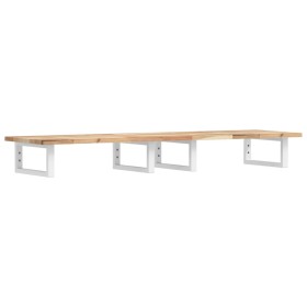vidaXL Waschbeckenregal Wandmontage Stahl und Akazienholz