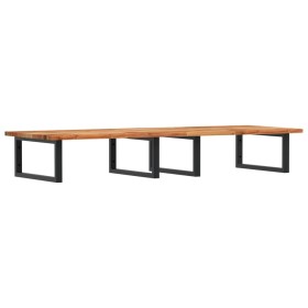 vidaXL Waschbeckenregal Wandmontage Stahl und Akazienholz