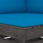 2-Sitzer Outdoor-Sofa mit Kissen Grau Imprägniertes Kiefernholz 2-Sitzer Outdoor-Sofa mit Kissen Grau Imprägniertes Kiefernholz
