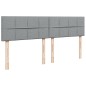 vidaXL Boxspringbett mit Matratze Hellgrau 180x200 cm Stoff vidaXL Boxspringbett mit Matratze Hellgrau 180x200 cm Stoff