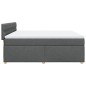 vidaXL Boxspringbett mit Matratze Dunkelgrau 180x200 cm Stoff vidaXL Boxspringbett mit Matratze Dunkelgrau 180x200 cm Stoff