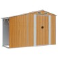 Gerätehaus Braun 277x93x179 cm Verzinkter Stahl Gerätehaus Braun 277x93x179 cm Verzinkter Stahl