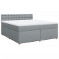 vidaXL Boxspringbett mit Matratze Hellgrau 180x200 cm Stoff vidaXL Boxspringbett mit Matratze Hellgrau 180x200 cm Stoff