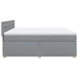 vidaXL Boxspringbett mit Matratze Hellgrau 180x200 cm Stoff vidaXL Boxspringbett mit Matratze Hellgrau 180x200 cm Stoff