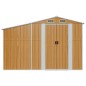 Gerätehaus Braun 277x93x179 cm Verzinkter Stahl Gerätehaus Braun 277x93x179 cm Verzinkter Stahl