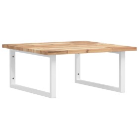 vidaXL Waschbeckenregal Wandmontage Stahl und Akazienholz