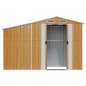 Gerätehaus Braun 277x93x179 cm Verzinkter Stahl Gerätehaus Braun 277x93x179 cm Verzinkter Stahl