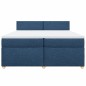 vidaXL Boxspringbett mit Matratze Blau 200x200 cm Stoff vidaXL Boxspringbett mit Matratze Blau 200x200 cm Stoff