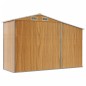 Gerätehaus Braun 277x93x179 cm Verzinkter Stahl Gerätehaus Braun 277x93x179 cm Verzinkter Stahl