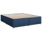 vidaXL Boxspringbett mit Matratze Blau 200x200 cm Stoff vidaXL Boxspringbett mit Matratze Blau 200x200 cm Stoff