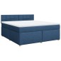 vidaXL Boxspringbett mit Matratze Blau 180x200 cm Stoff vidaXL Boxspringbett mit Matratze Blau 180x200 cm Stoff