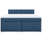 vidaXL Boxspringbett mit Matratze Blau 180x200 cm Stoff vidaXL Boxspringbett mit Matratze Blau 180x200 cm Stoff