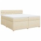 vidaXL Boxspringbett mit Matratze Creme 200x200 cm Stoff vidaXL Boxspringbett mit Matratze Creme 200x200 cm Stoff