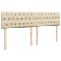 vidaXL Boxspringbett mit Matratze Creme 200x200 cm Stoff vidaXL Boxspringbett mit Matratze Creme 200x200 cm Stoff