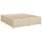 vidaXL Boxspringbett mit Matratze Creme 200x200 cm Stoff vidaXL Boxspringbett mit Matratze Creme 200x200 cm Stoff