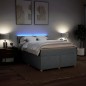 vidaXL Boxspringbett mit Matratze Hellgrau 140x190 cm Stoff vidaXL Boxspringbett mit Matratze Hellgrau 140x190 cm Stoff