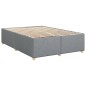 vidaXL Boxspringbett mit Matratze Hellgrau 140x190 cm Stoff vidaXL Boxspringbett mit Matratze Hellgrau 140x190 cm Stoff