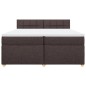 vidaXL Boxspringbett mit Matratze Dunkelbraun 200x200 cm Stoff vidaXL Boxspringbett mit Matratze Dunkelbraun 200x200 cm Stoff