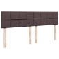 vidaXL Boxspringbett mit Matratze Dunkelbraun 200x200 cm Stoff vidaXL Boxspringbett mit Matratze Dunkelbraun 200x200 cm Stoff
