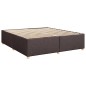 vidaXL Boxspringbett mit Matratze Dunkelbraun 200x200 cm Stoff vidaXL Boxspringbett mit Matratze Dunkelbraun 200x200 cm Stoff