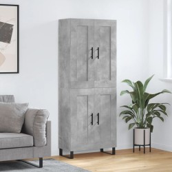 Highboard Betongrau 69,5x34x180 cm Holzwerkstoff