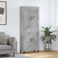 Highboard Betongrau 69,5x34x180 cm Holzwerkstoff Highboard Betongrau 69,5x34x180 cm Holzwerkstoff
