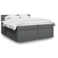 vidaXL Boxspringbett mit Matratze Dunkelgrau 200x200 cm Stoff vidaXL Boxspringbett mit Matratze Dunkelgrau 200x200 cm Stoff