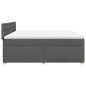 vidaXL Boxspringbett mit Matratze Dunkelgrau 200x200 cm Stoff vidaXL Boxspringbett mit Matratze Dunkelgrau 200x200 cm Stoff