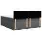 vidaXL Boxspringbett mit Matratze Dunkelgrau 200x200 cm Stoff vidaXL Boxspringbett mit Matratze Dunkelgrau 200x200 cm Stoff