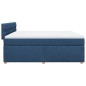 vidaXL Boxspringbett mit Matratze Blau 200x200 cm Stoff vidaXL Boxspringbett mit Matratze Blau 200x200 cm Stoff