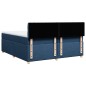 vidaXL Boxspringbett mit Matratze Blau 200x200 cm Stoff vidaXL Boxspringbett mit Matratze Blau 200x200 cm Stoff